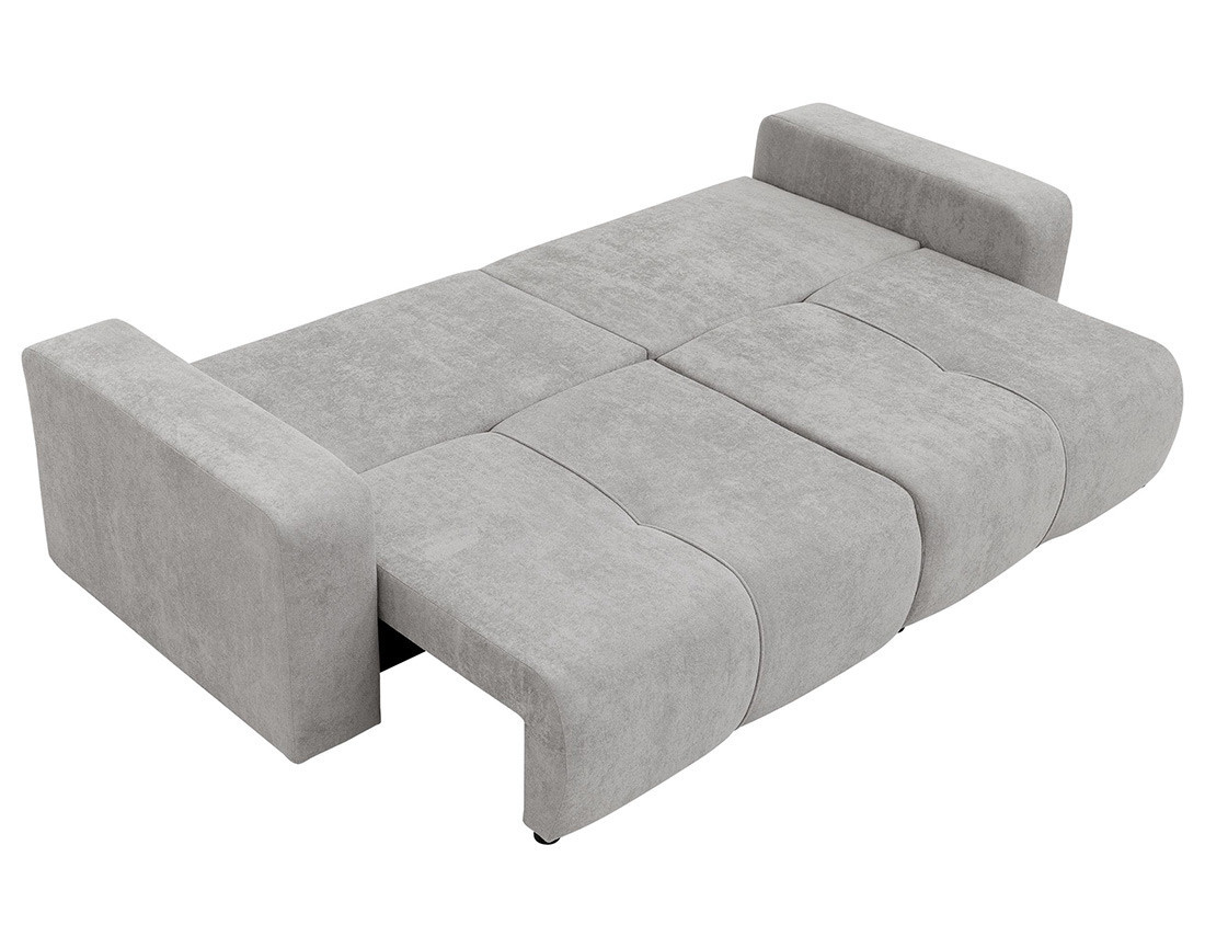Canapé droit 3 places convertible avec coffre en tissu Nicole