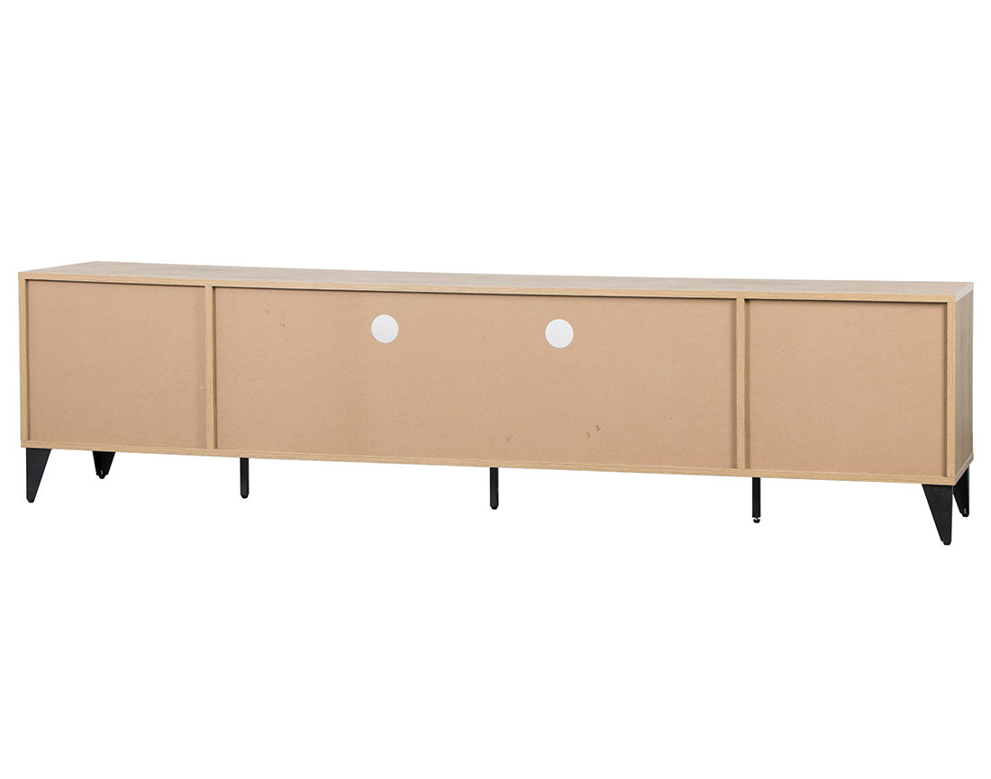 Meuble tv bois et métal noir 200 cm Tribeca