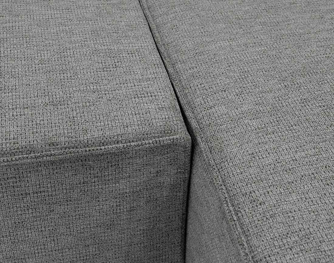 Canapé d'angle réversible 4 places convertible avec coffre en tissu texturé Cezanne