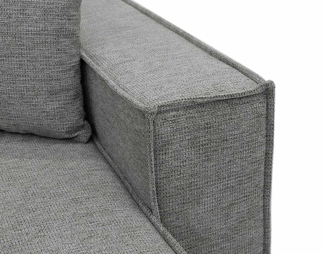 Canapé d'angle réversible 4 places convertible avec coffre en tissu texturé Cezanne