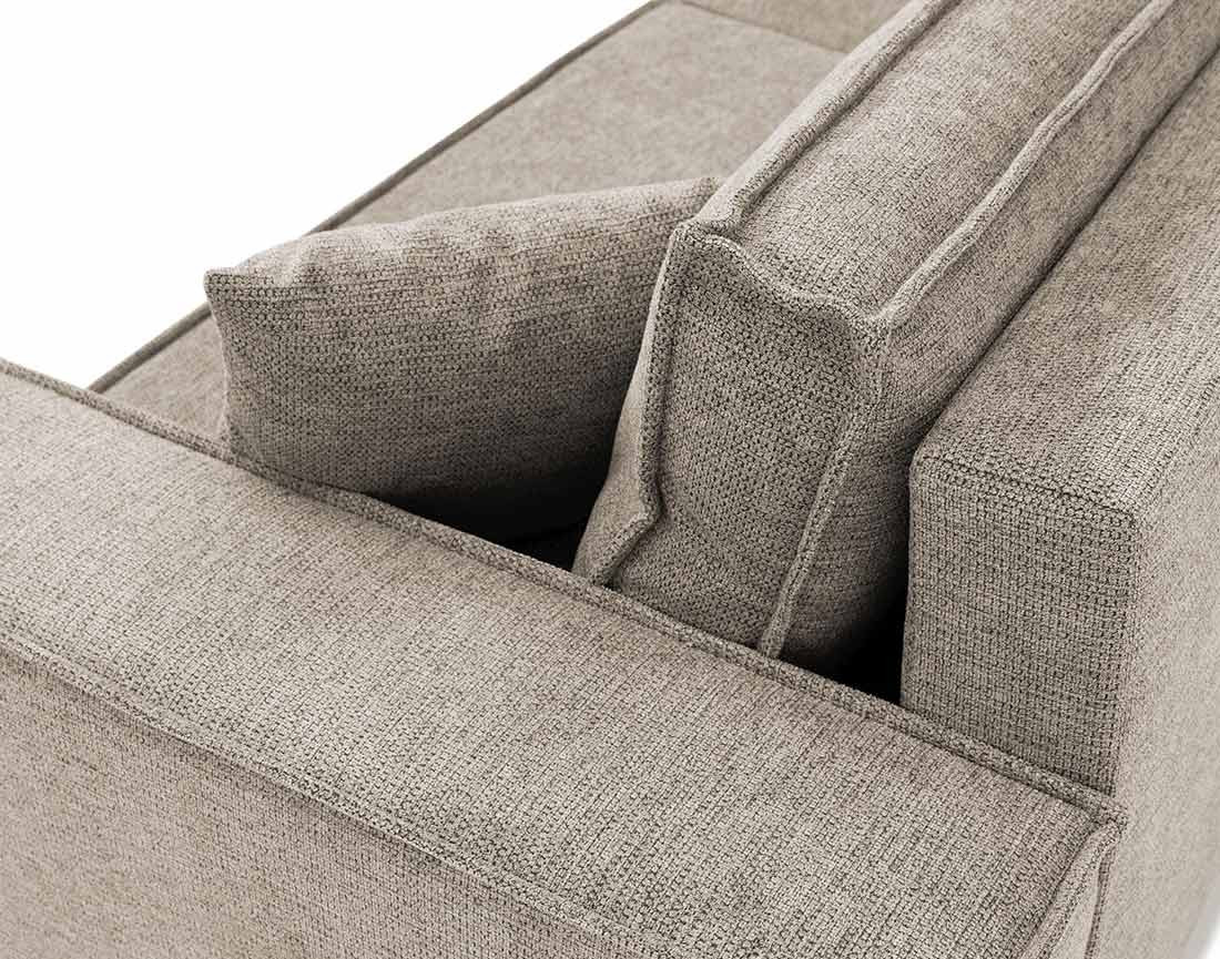 Canapé droit 3 places convertible avec coffre en tissu texturé Cezanne