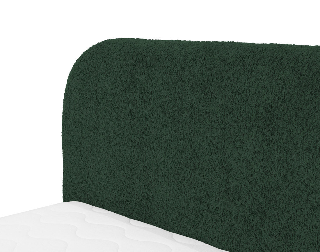 Lit coffre 180x200 cm en tissu bouclette Orane