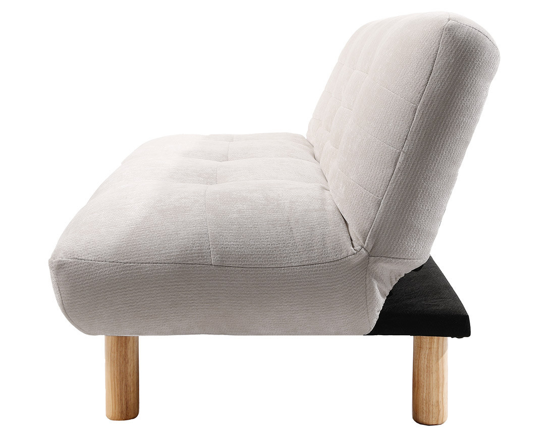 Banquette 2 places convertible clic-clac en velours texturé Soan