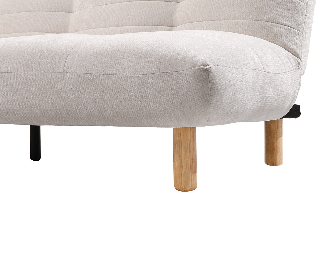 Banquette 2 places convertible clic-clac en velours texturé Soan