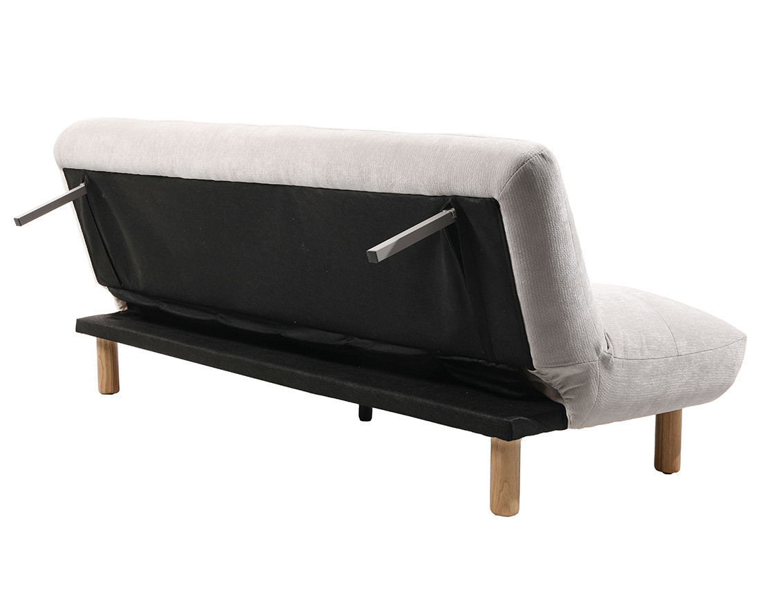 Banquette 2 places convertible clic-clac en velours texturé Soan