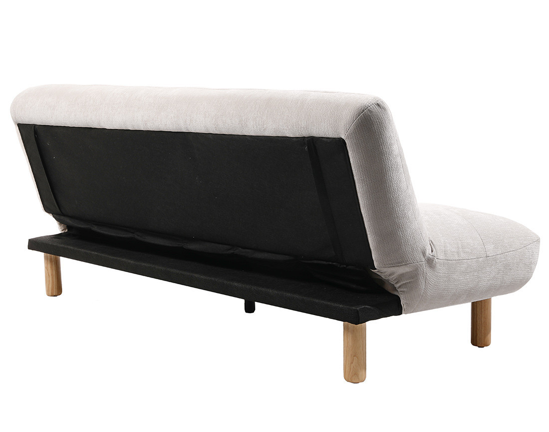 Banquette 2 places convertible clic-clac en velours texturé Soan