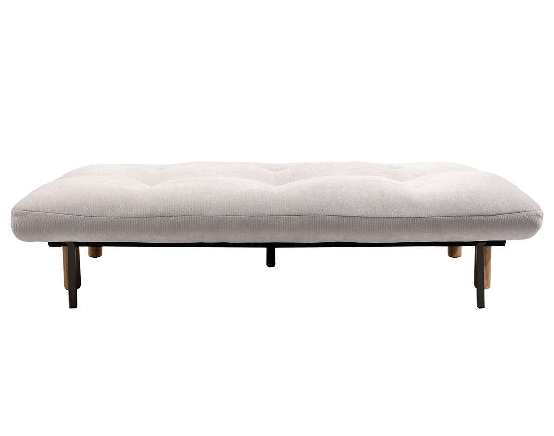 Banquette 2 places convertible clic-clac en velours texturé Soan