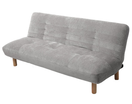 Banquette 2 places convertible clic-clac en velours texturé Soan