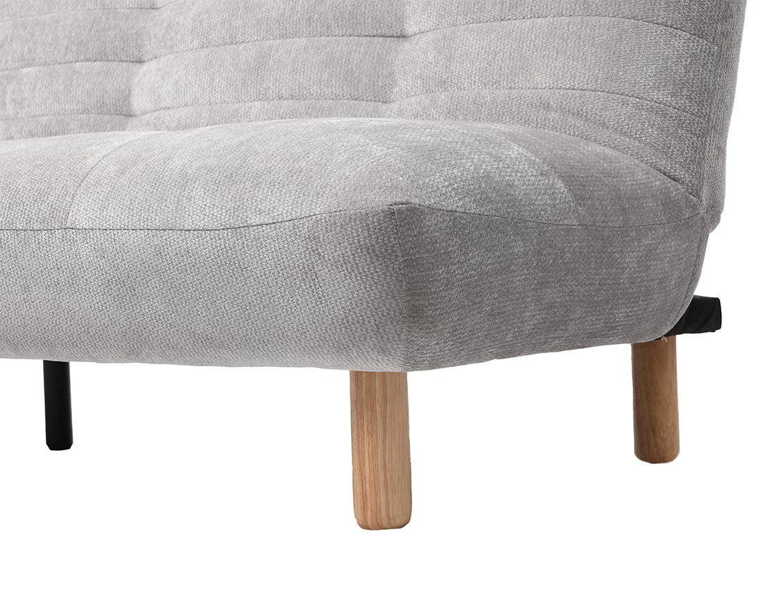 Banquette 2 places convertible clic-clac en velours texturé Soan