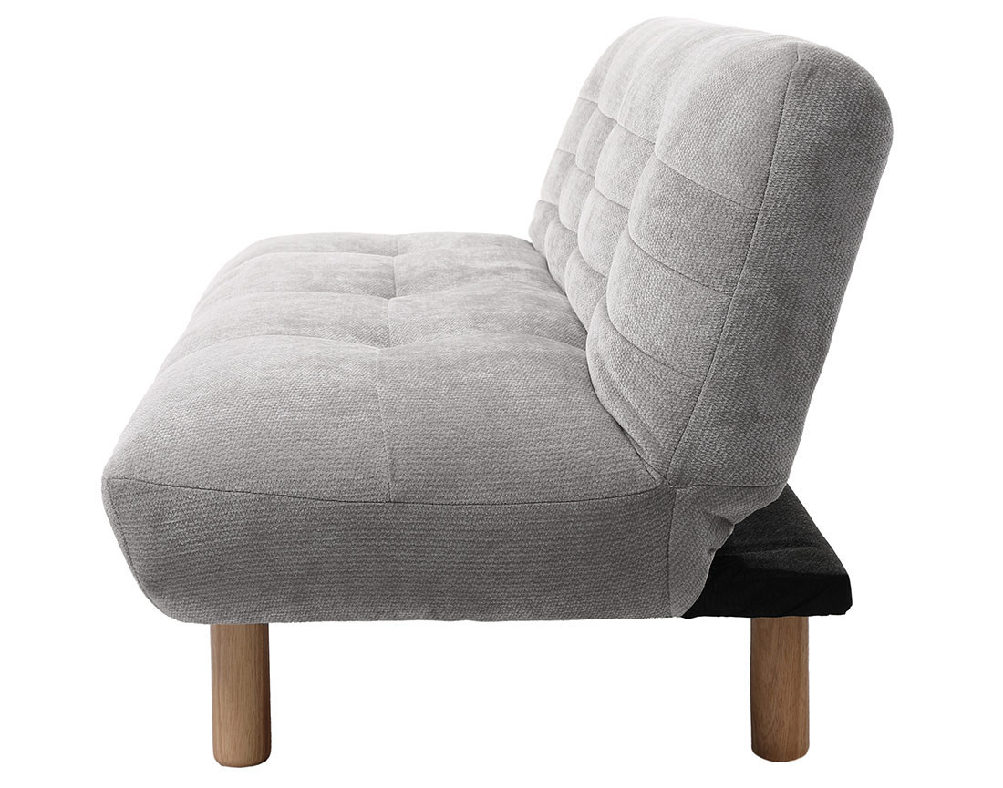Banquette 2 places convertible clic-clac en velours texturé Soan