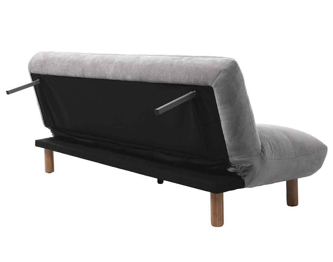 Banquette 2 places convertible clic-clac en velours texturé Soan