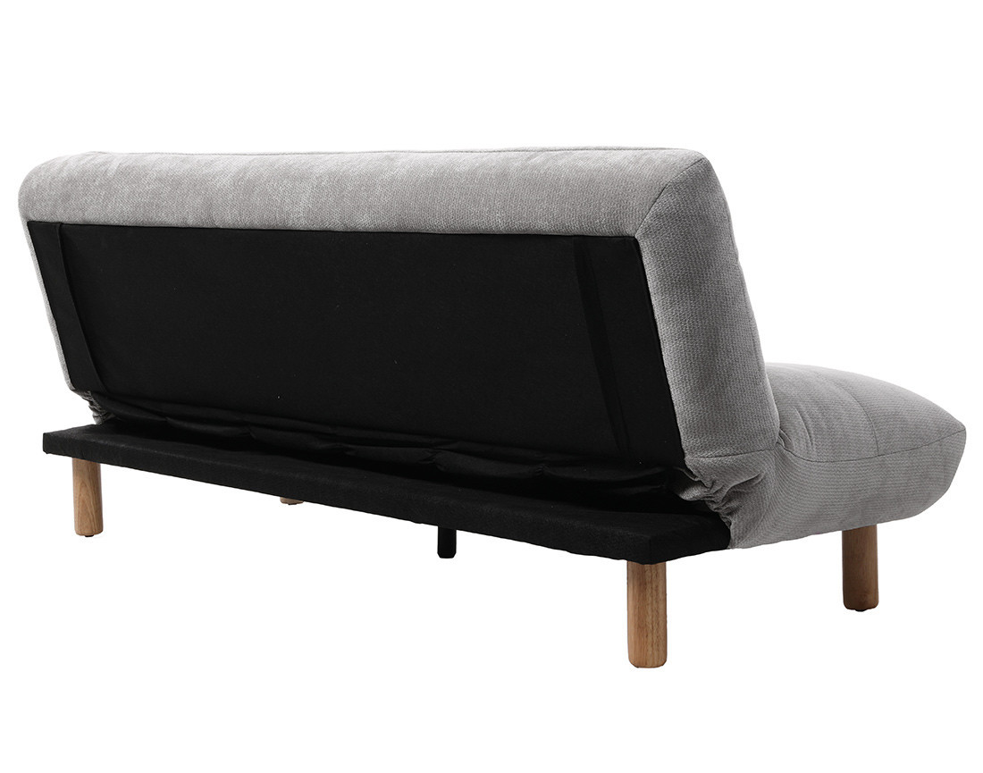 Banquette 2 places convertible clic-clac en velours texturé Soan