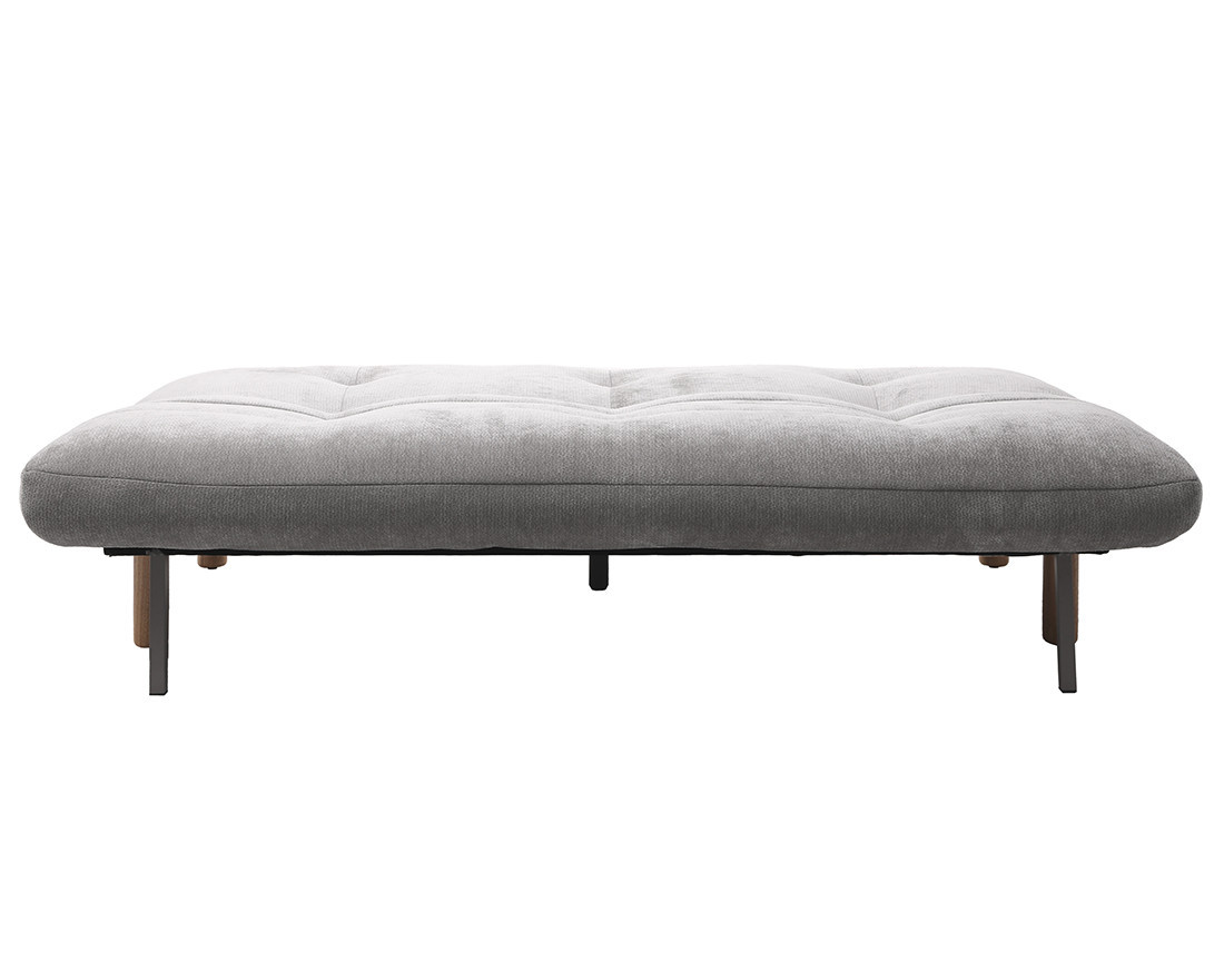 Banquette 2 places convertible clic-clac en velours texturé Soan
