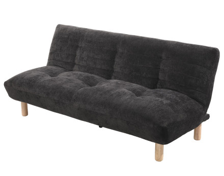 Banquette 2 places convertible clic-clac en velours texturé Soan