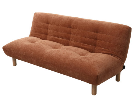 Banquette 2 places convertible clic-clac en velours texturé Soan