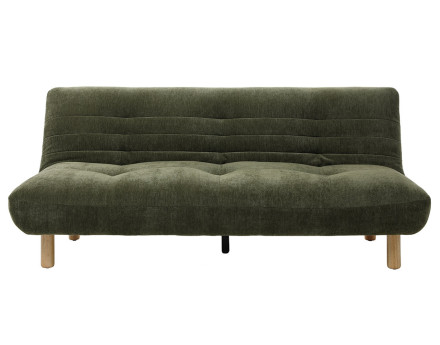 Banquette 2 places convertible clic-clac en velours texturé Soan