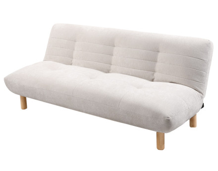 Banquette 2 places convertible clic-clac en velours texturé Soan