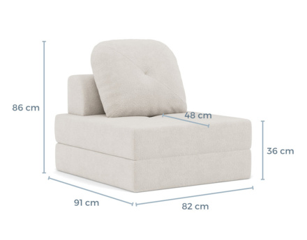 Canapé panoramique en U 7 places convertible avec coffre et tablette en tissu Jonah