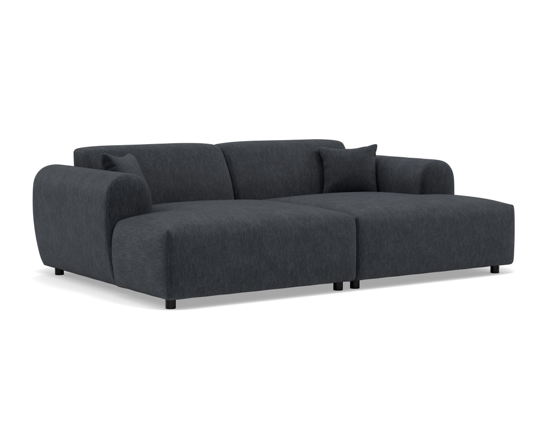 Lit coffre 160x200 cm en velours sommier inclus Peonis