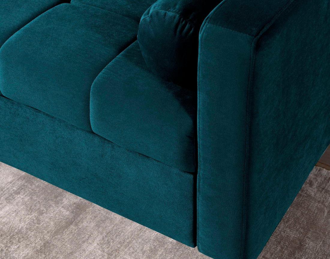 Polar - canapé d’angle réversible convertible en velours au design scandinave