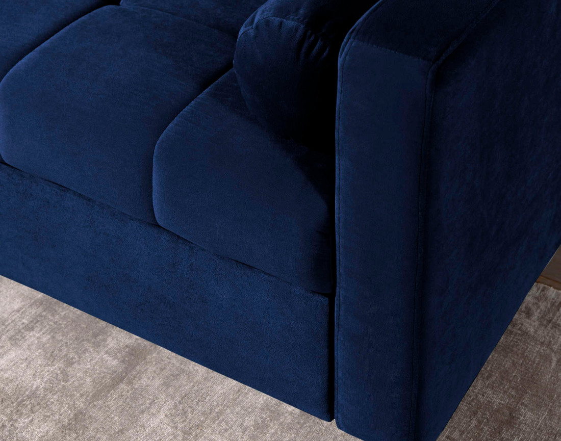 Polar - canapé d’angle réversible convertible en velours au design scandinave