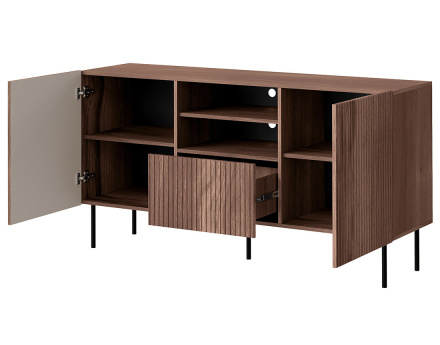 Buffet bas bois 2 portes, 2 niches et 1 tiroirs 150 cm Franco