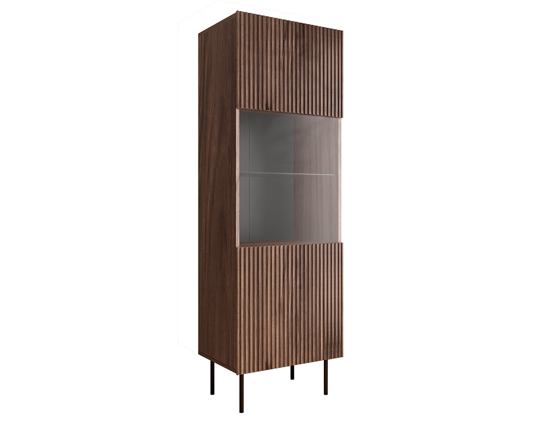 Vitrine bois 1 porte 183 cm Franco