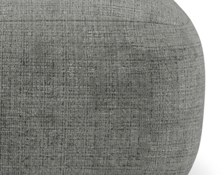 Module d'assise sans accoudoir en velours texturé Grace