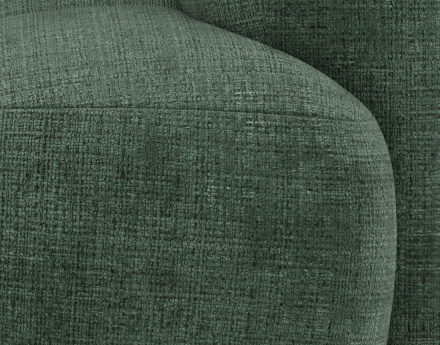 Module d'assise droit en velours texturé Grace