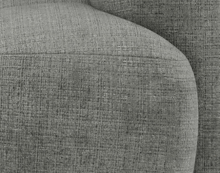 Module d'assise droit en velours texturé Grace