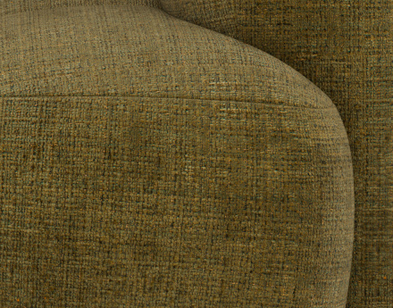 Module d'assise droit en velours texturé Grace