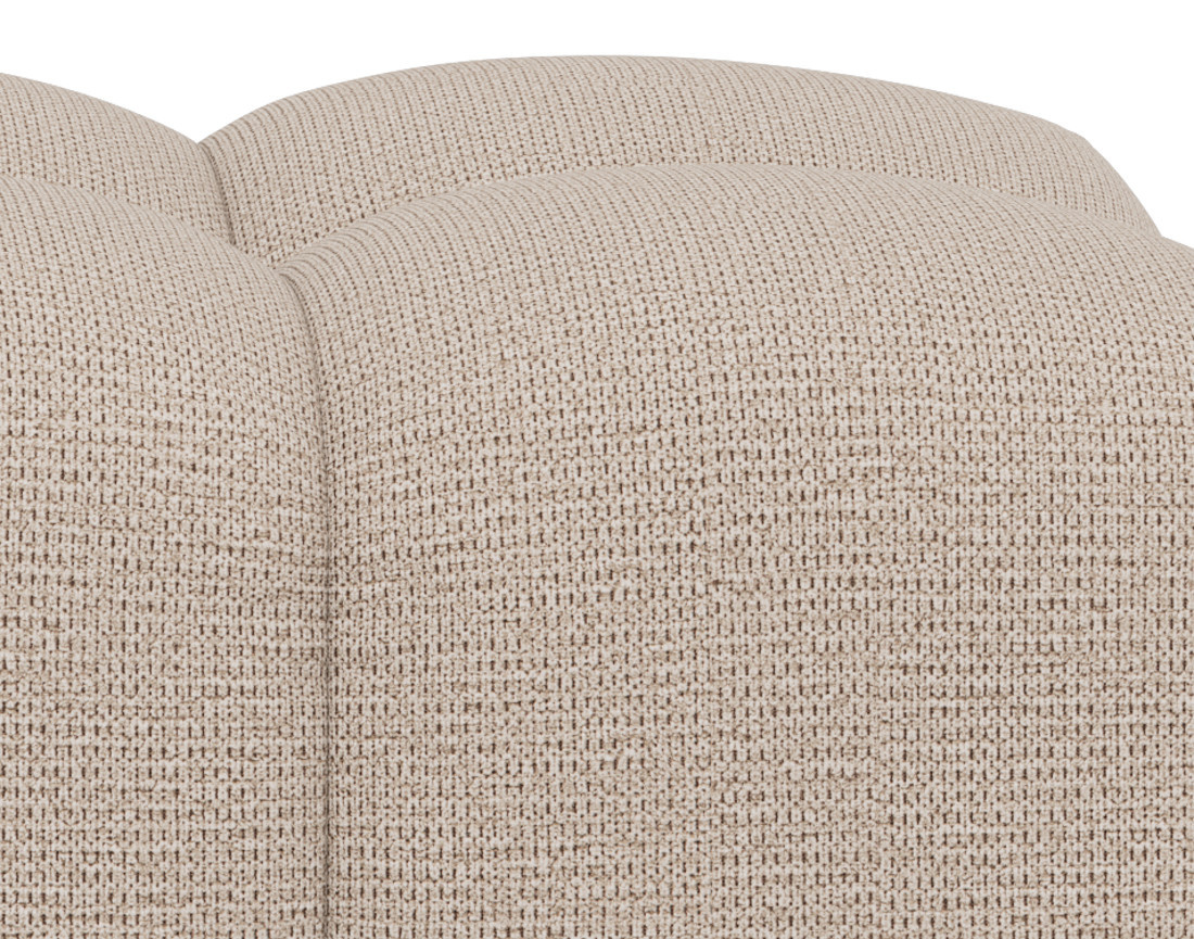 Pouf en tissu texturé Adelaide