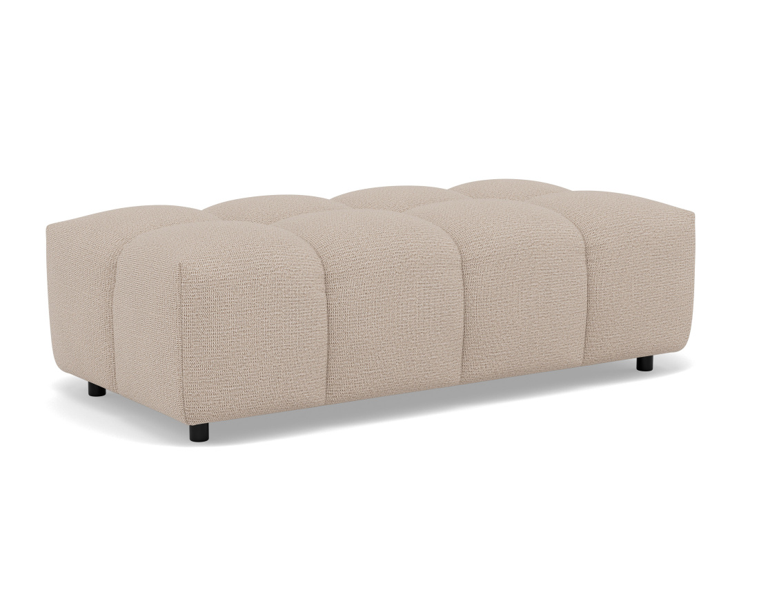 Pouf en tissu texturé Adelaide