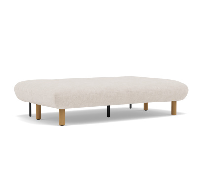 Banquette 2 places convertible clic-clac en velours texturé Soan