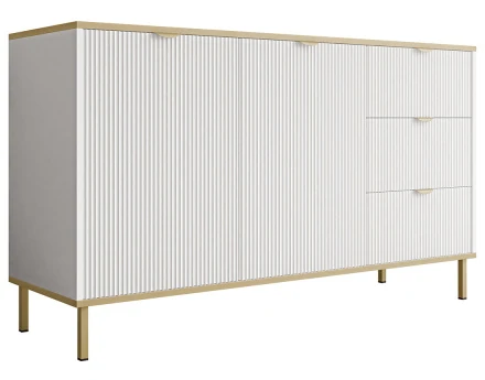 Buffet bas 135 cm 3 tiroirs et 2 portes Hope