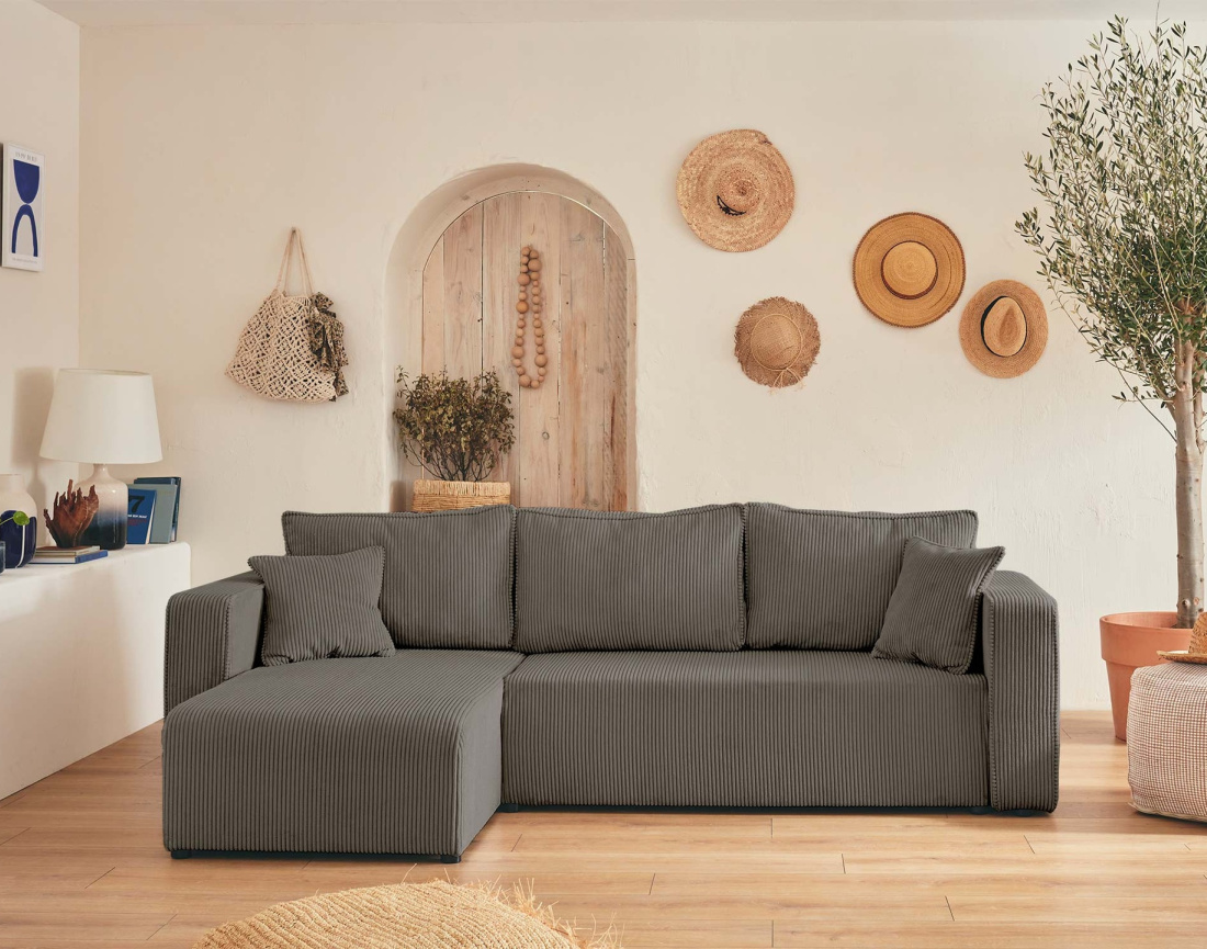 Fauteuil pieds en métal en tissu texturé Adelia