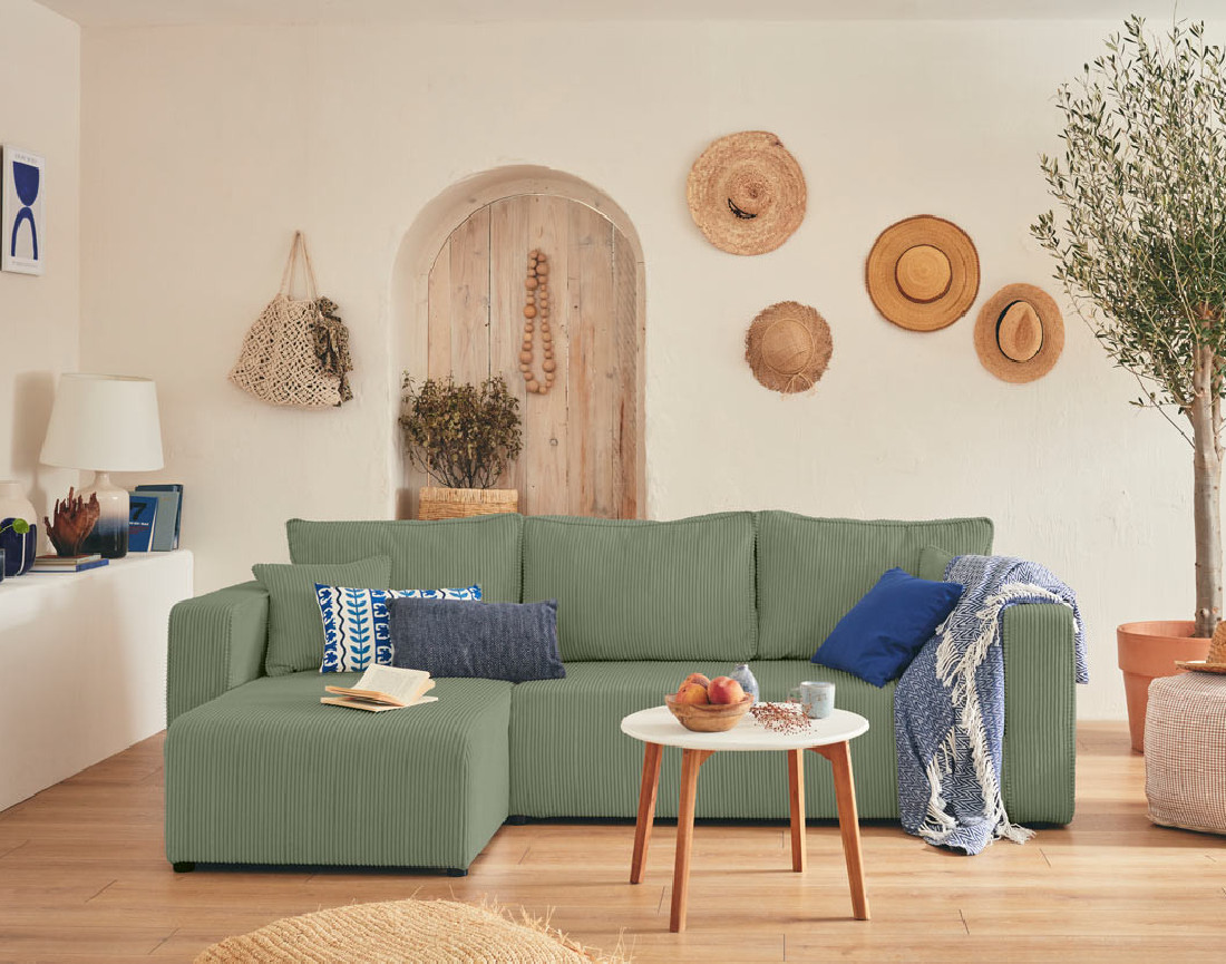 Fauteuil pieds en métal en tissu texturé Adelia