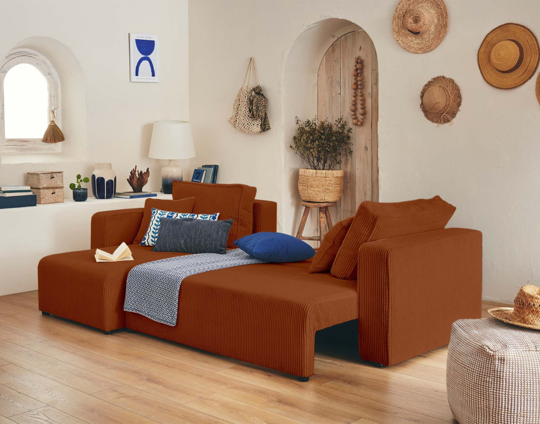 Fauteuil pieds en métal en tissu texturé Adelia