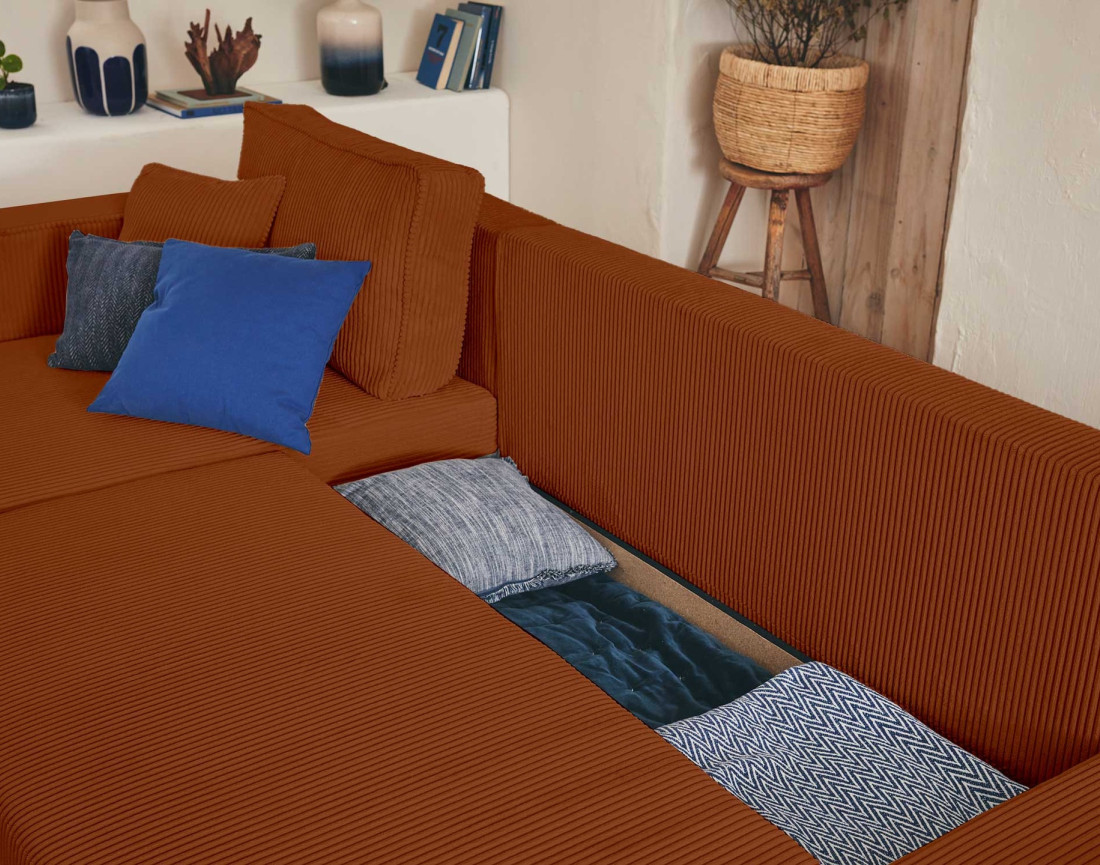 Table à manger effet travertin 4 à 6 personnes Aubin