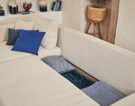 Lot de 2 chaises pieds en métal en tissu texturé Adelia