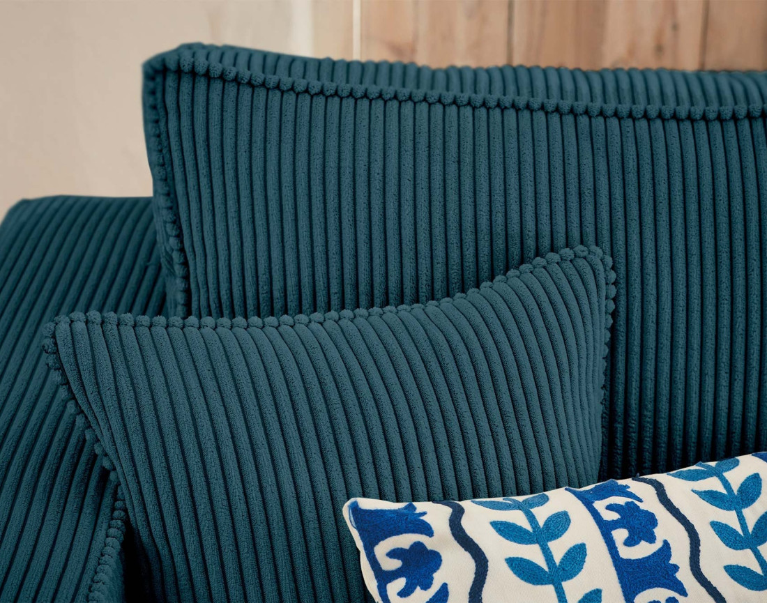 Lot de 2 chaises pieds en métal en tissu texturé Adelia