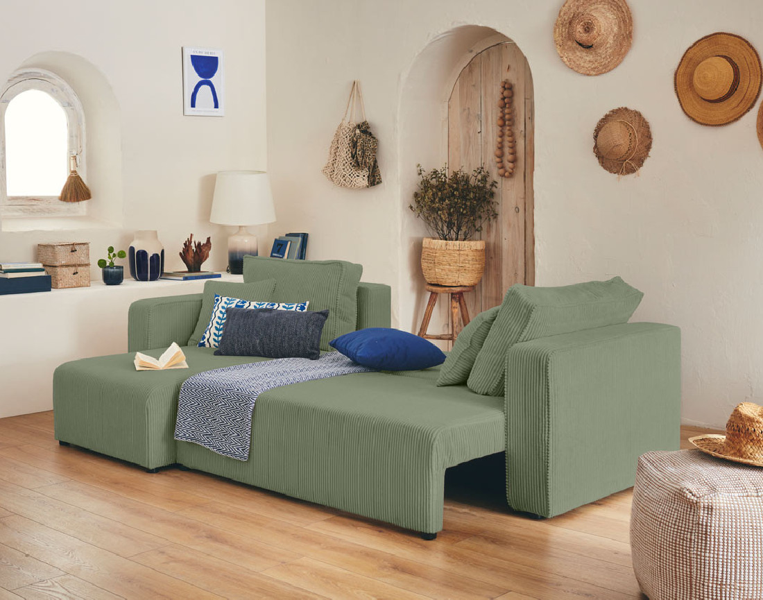 Lot de 2 chaises pieds en métal en tissu texturé Adelia