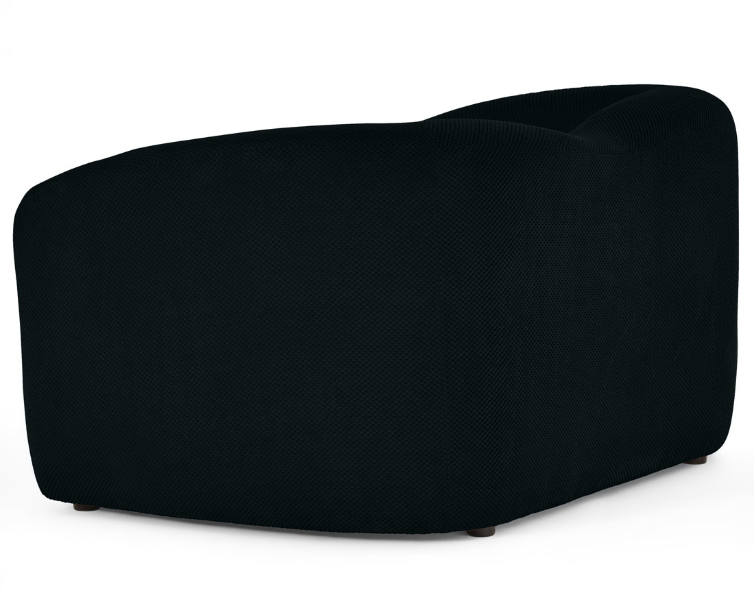 Canapé droit 2 places en velours texturé Charles