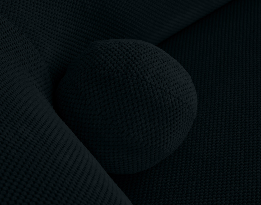 Canapé d'angle gauche 4 places en velours texturé Charles