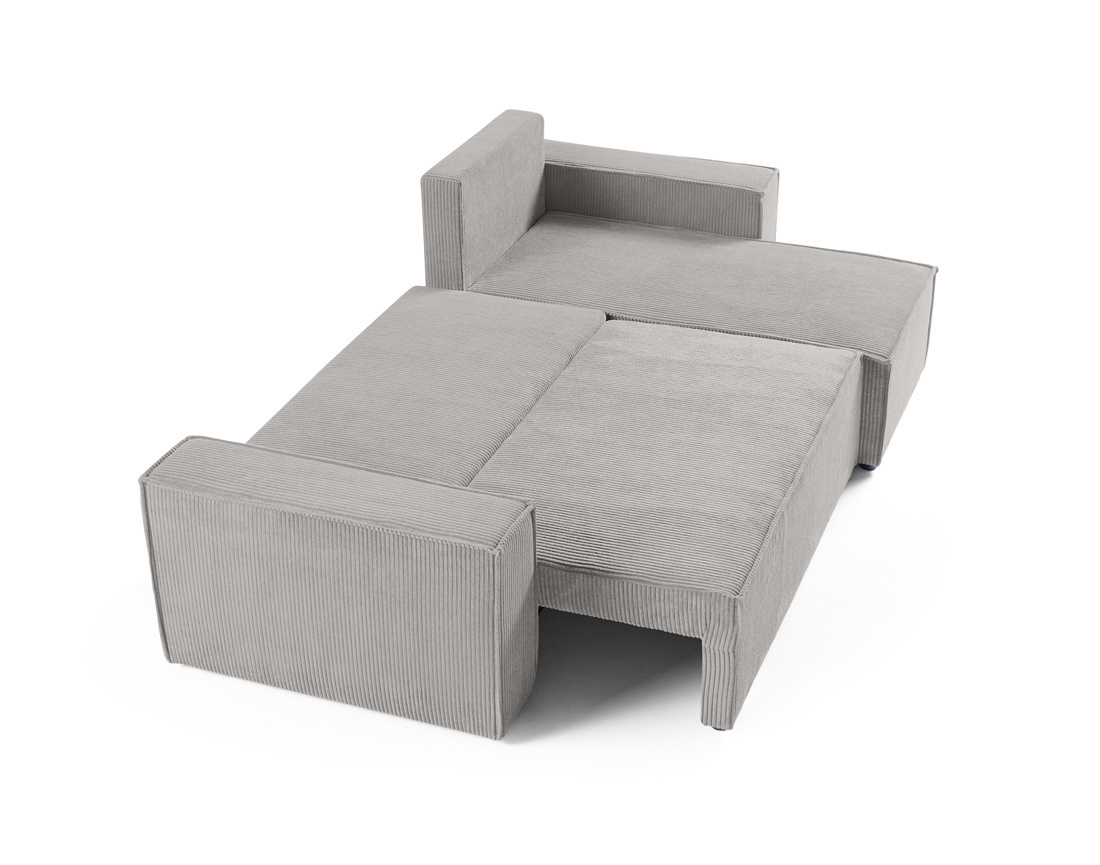 Canapé d'angle réversible 4 places - convertible avec coffre - en velours côtelé - Cezanne