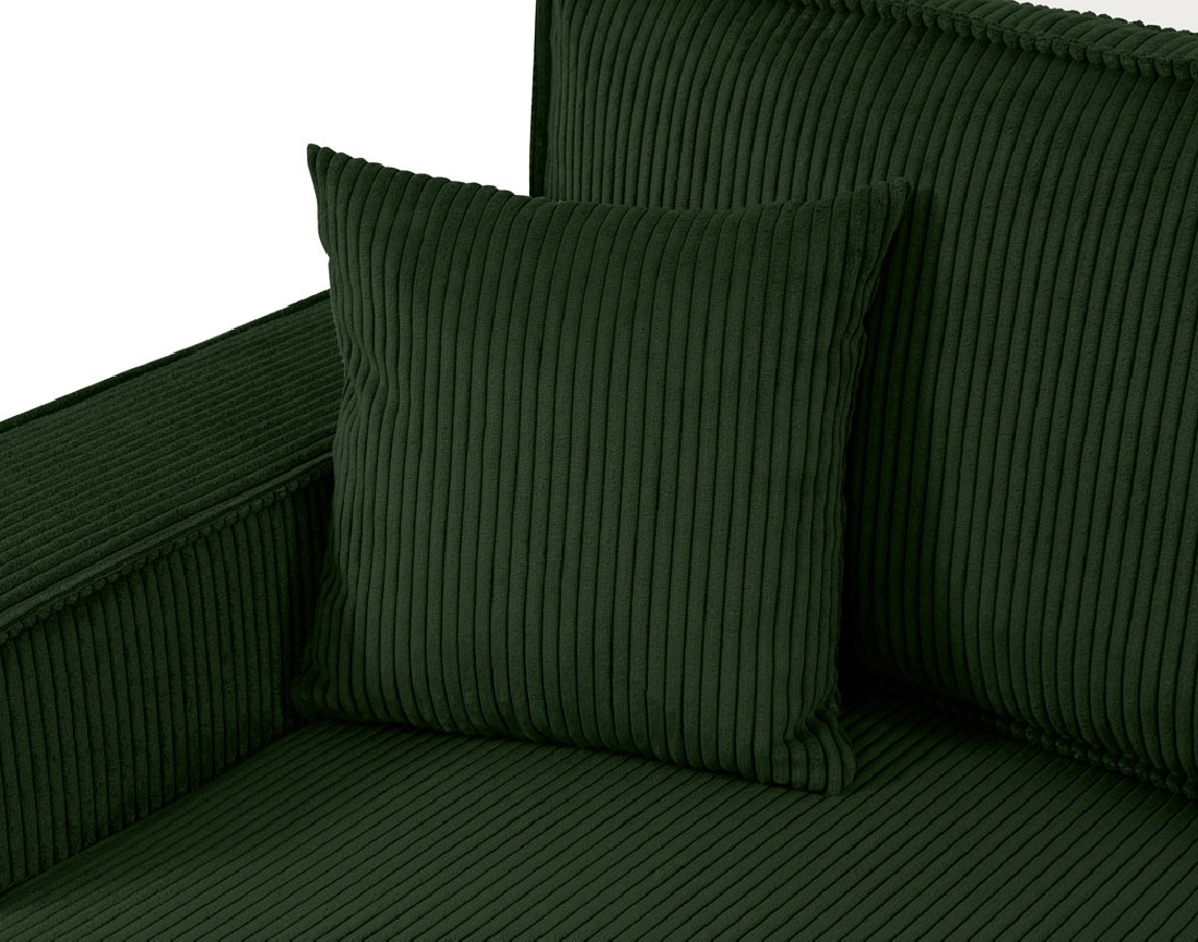 Canapé panoramique en U 7 places convertible avec coffre en velours côtelé Cezanne