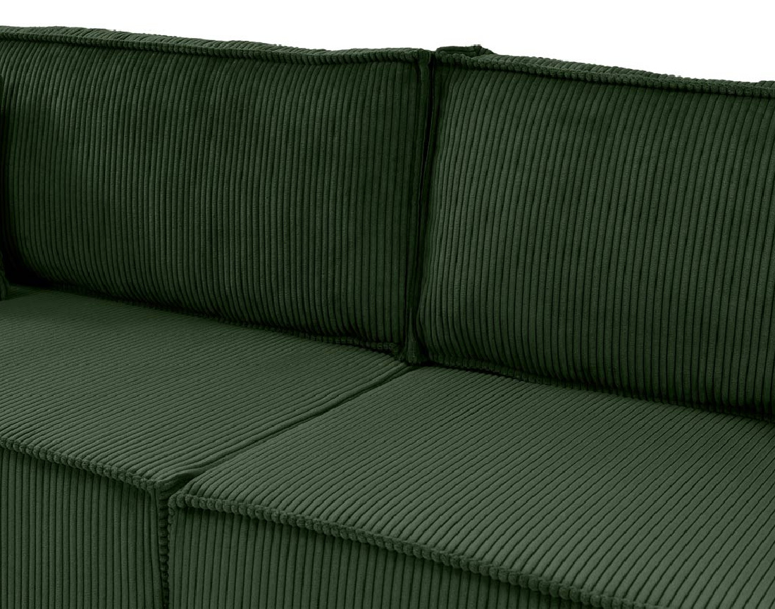 Canapé droit 3 places convertible avec coffre en velours côtelé Cezanne