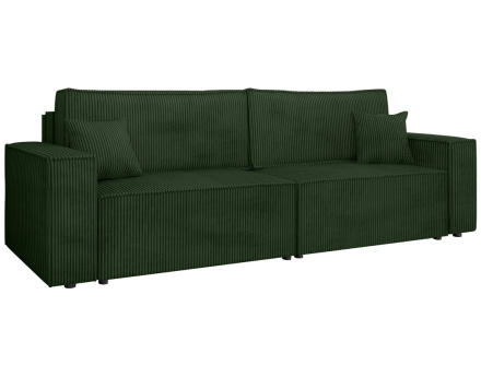 Canapé droit 3 places convertible avec coffre en velours côtelé Cezanne