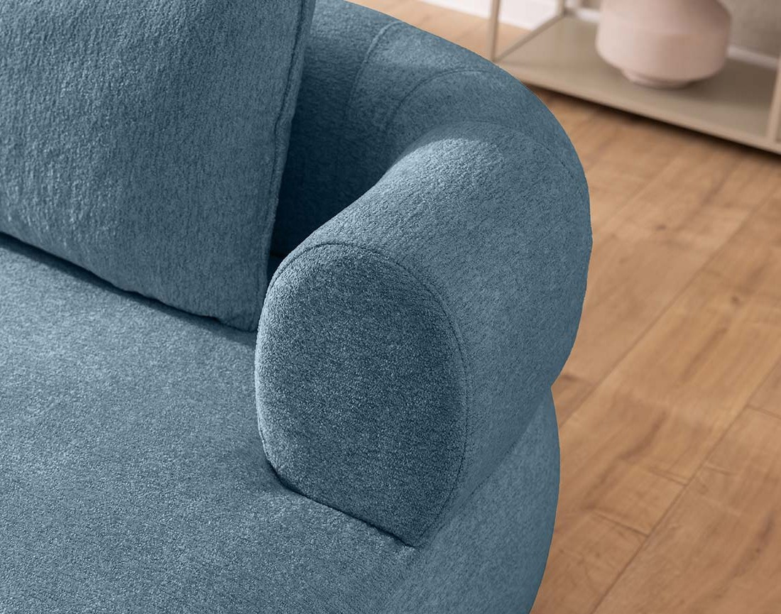 Angela - canapé d'angle droit 4 places en velours texturé