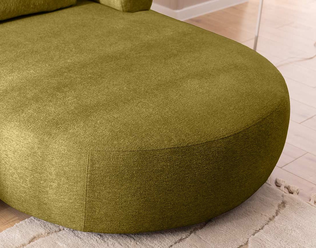 Angela - canapé d'angle droit 4 places en velours texturé